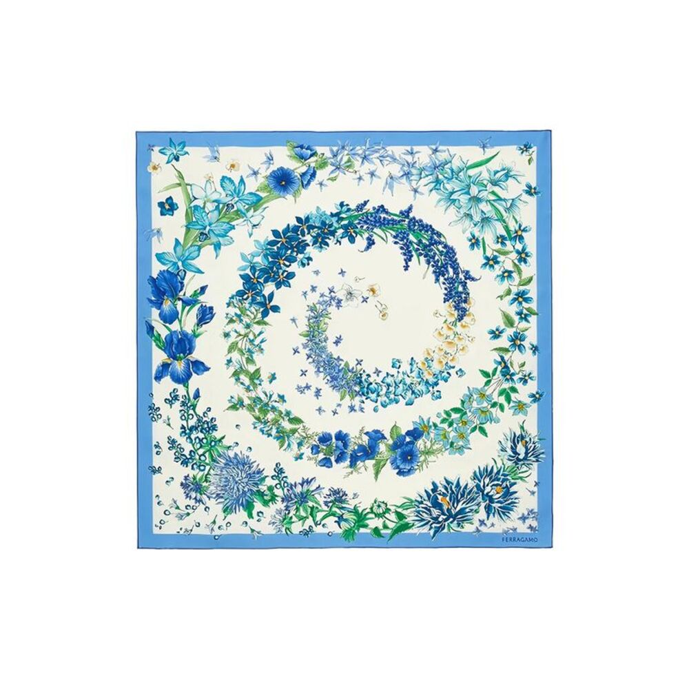 Fo Primavera Spring-Print Silk Scarf Women